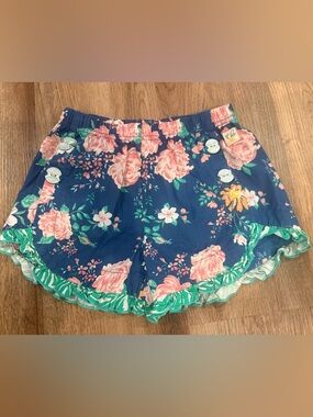 Wildflowers Clothing Co. Girls Floral  Shorts with Ruffle Trim Size 6 ✨EUC✨